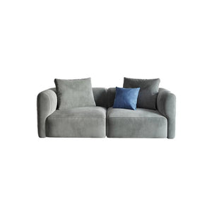 FIN 4-Seater Corner Sofa | Grey Velvet L-Shaped Modern Sofa | Contemporary Living Room Couch | Comfortable Family Sofa Set - Sleek Furniture