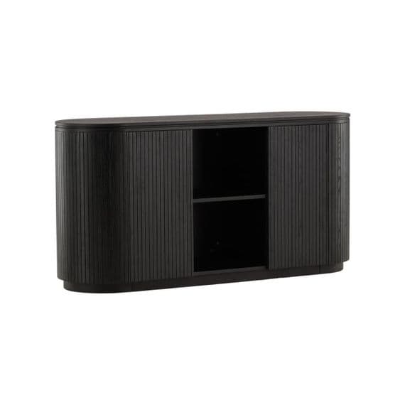 Fjällbacka High Storage Cabinet | Black Oak Scandinavian Design