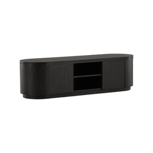 Fjällbacka Low Storage Sideboard | Black Oak MDF Veneer Scandinavian Design