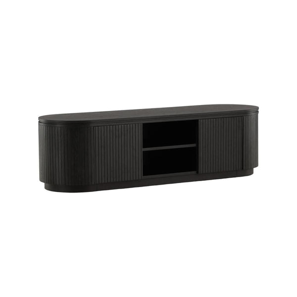 Fjällbacka Low Storage Sideboard | Black Oak MDF Veneer Scandinavian Design