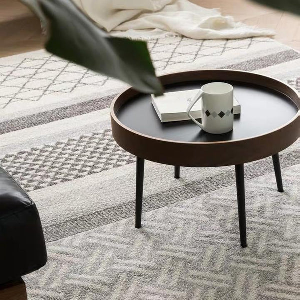 Freda Wool Blend Area Rug – Contemporary Dual Pattern Design, Soft Modern Floor Carpet for Living Room & Bedroom, Durable & Stylish Home Decor Rug - Sleek Furniture