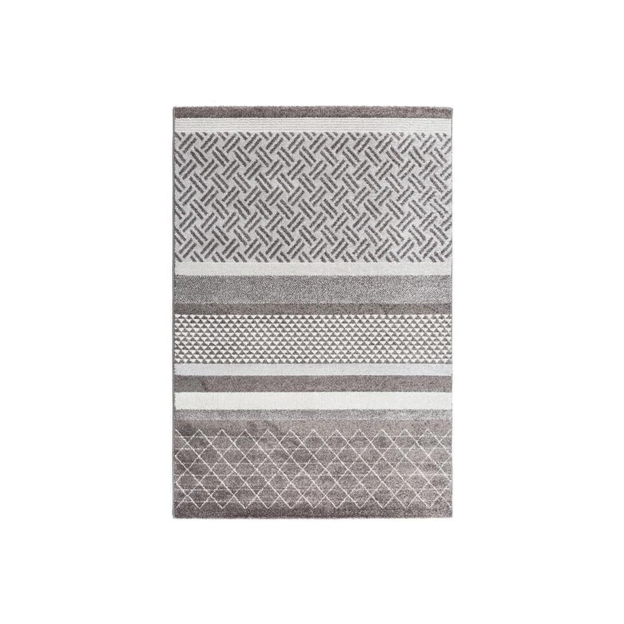 Freda Wool Blend Area Rug – Contemporary Dual Pattern Design, Soft Modern Floor Carpet for Living Room & Bedroom, Durable & Stylish Home Decor Rug - Sleek Furniture