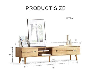 Freddie Extendable TV Stand & Media Unit, Ash Finish Wooden TV Cabinet with Storage, Modern Living Room Entertainment Unit, Noric Style Media Console - Sleek Furniture