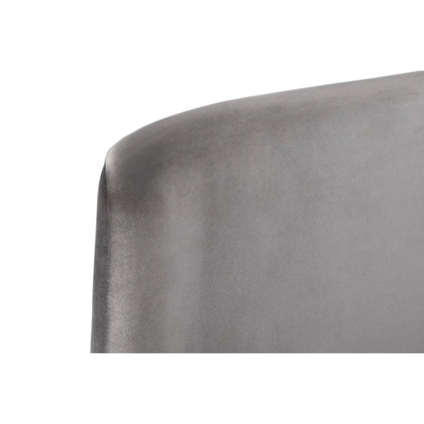 Frida Velvet Storage Ottoman Bed with Curved Headboard – Teal or Grey - Sleek Furniture