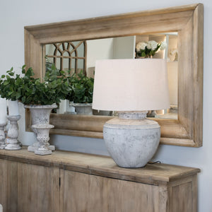 Copgrove Collection Full-Length Wall Mirror – Handcrafted Hardwood, Washed Brown Finish - My Store