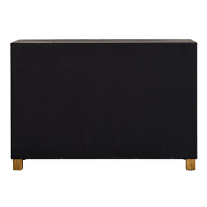 Lennox Black 2 Door Sideboard – Modern Wood Storage Cabinet with Noir Finish & Gold Accents - My Store