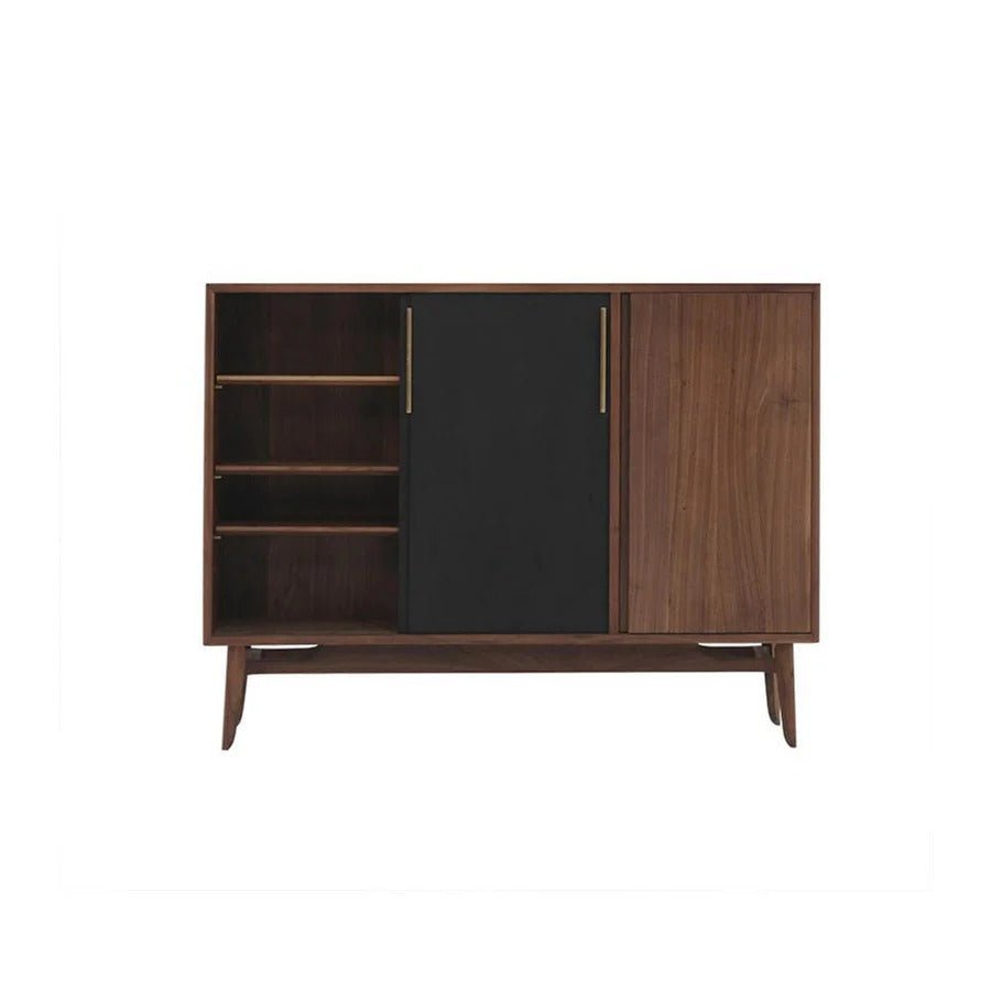 FU3 Modern Shoe Storage Cabinet Unit – Walnut & Finish Wooden Hallway Organizer Multi Layer Storage – Contemporary Space Saving Footwear Rack