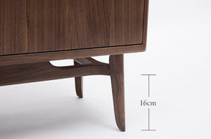 FU3 Modern Shoe Storage Cabinet Unit – Walnut & Black Finish Wooden Hallway Organizer with Multi - Layer Storage – Contemporary Space - Saving Footwear Rack - Sleek Furniture