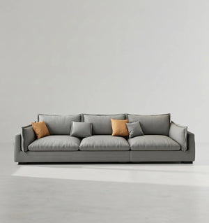 G918 Amos Three Seater Corner Sofa – Modern Leathaire Upholstered L-Shaped Sofa | Comfortable Contemporary Living Room Couch (Grey, Beige, Dark Grey, Blue) - Sleek Furniture