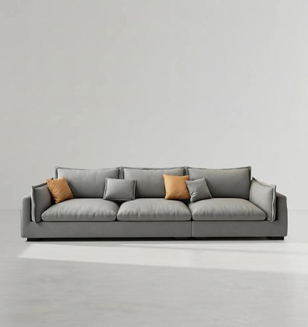 G918 Amos Three Seater Corner Sofa – Modern Leathaire Upholstered L-Shaped Sofa | Comfortable Contemporary Living Room Couch (Grey, Beige, Dark Grey, Blue) - Sleek Furniture
