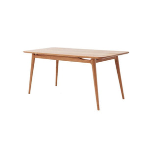 Giano Solid Wood Dining Table in Oak Finish, Modern Rectangular Dining Table for Kitchen & Dining Room, Contemporary Wooden Table for 4 to 6 Seaters - Sleek Furniture