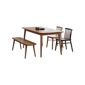 Giano Solid Wood Dining Table in Oak Finish, Modern Rectangular Dining Table for Kitchen & Dining Room, Contemporary Wooden Table for 4 to 6 Seaters - Sleek Furniture