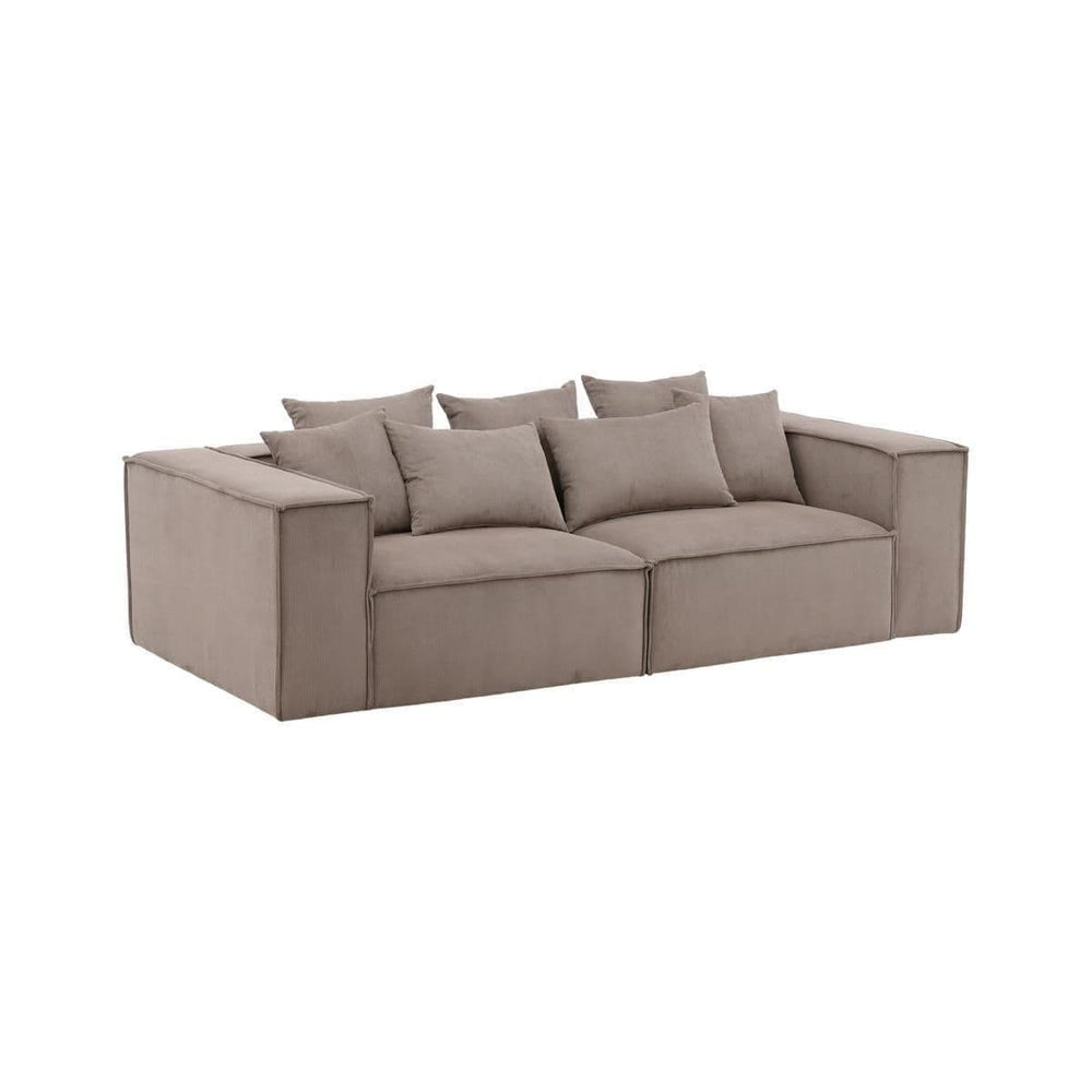 Gillholmen 3-Seater Sofa | Brown Manchester Fabric, Modern 50’s Inspired Design