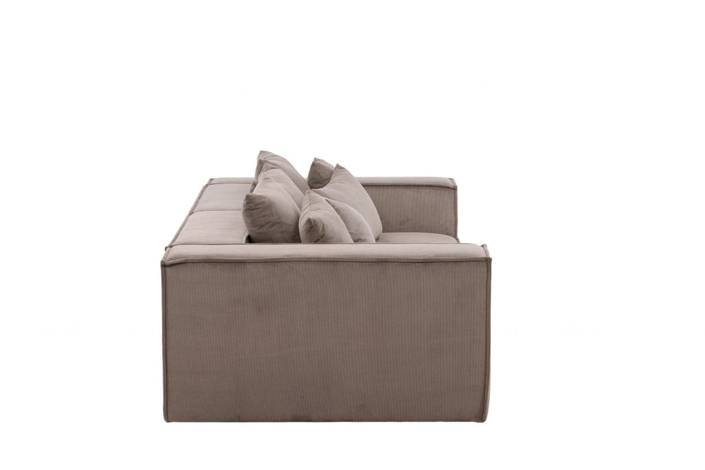 Gillholmen 3-Seater Sofa | Brown Manchester Fabric, Modern 50’s Inspired Design