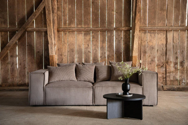 Gillholmen 3-Seater Sofa | Brown Manchester Fabric, Modern 50’s Inspired Design