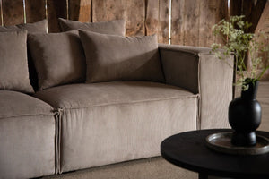 Gillholmen 3-Seater Sofa | Brown Manchester Fabric, Modern 50’s Inspired Design