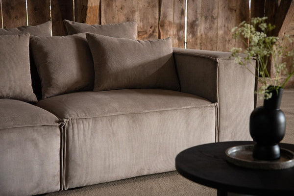 Gillholmen 3-Seater Sofa | Brown Manchester Fabric, Modern 50’s Inspired Design