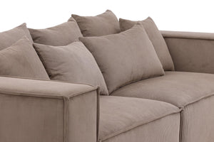 Gillholmen 3-Seater Sofa | Brown Manchester Fabric, Modern 50’s Inspired Design