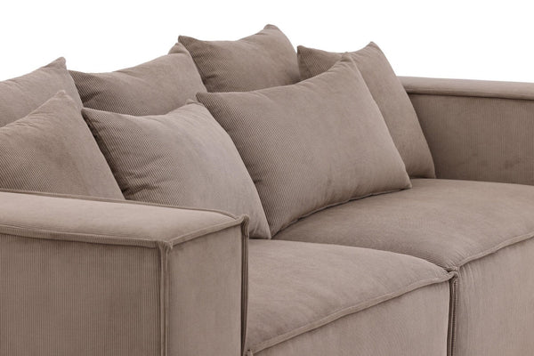 Gillholmen 3-Seater Sofa | Brown Manchester Fabric, Modern 50’s Inspired Design