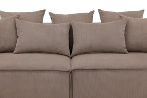 Gillholmen 3-Seater Sofa | Brown Manchester Fabric, Modern 50’s Inspired Design