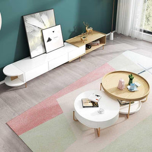 Harper Oak Nesting Coffee Table Set | Modern Contemporary Wooden Top with Painted Steel Frame – White & Oak Finish - Sleek Furniture