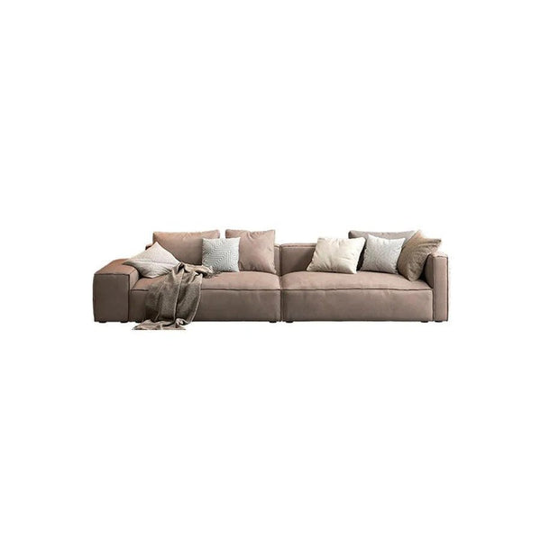 Hartste Modern Three Seater Sofa – Leathaire Faux Leather Upholstered 3 Seater Couch, Contemporary Living Room Sofa (Brown & Custom Colours Available) - Sleek Furniture