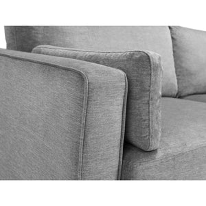 Hayward 3 Seater Chenille Fabric Sofa – Modern Dark Grey Upholstered Couch with Choice of Black or Light Oak Legs - Sleek Furniture