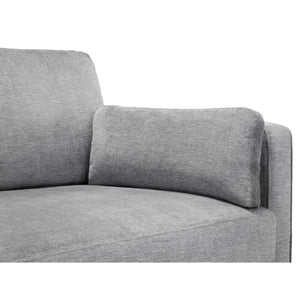 Hayward 3 Seater Chenille Fabric Sofa – Modern Dark Grey Upholstered Couch with Choice of Black or Light Oak Legs - Sleek Furniture