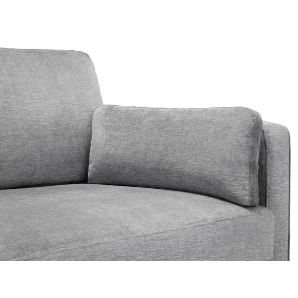 Hayward 3 Seater Chenille Fabric Sofa – Modern Dark Grey Upholstered Couch with Choice of Black or Light Oak Legs - Sleek Furniture