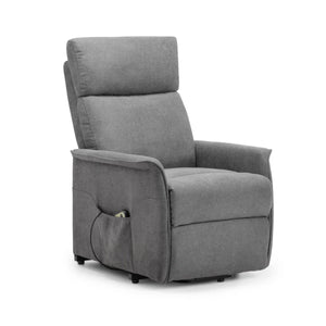 Helena Electric Rise & Recline Chair – Charcoal Fabric Mobility Armchair with Lift Assist - Sleek Furniture