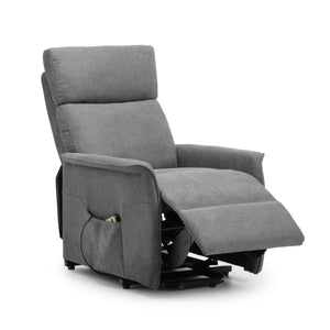 Helena Electric Rise & Recline Chair – Charcoal Fabric Mobility Armchair with Lift Assist - Sleek Furniture
