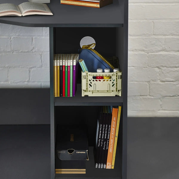 Hercules High Sleeper Bed with Integrated Wardrobe, Shelving & Glow-in-the-Dark Steps - Sleek Furniture