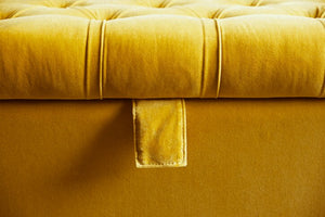 Valentin Storage Bench in Alabaster Brushed Linen Cotton - My Store