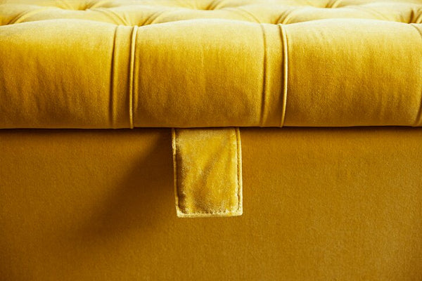 Valentin Storage Bench in Alabaster Brushed Linen Cotton - My Store