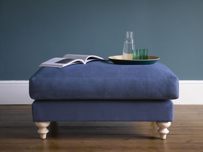 Teddy Large Rectangular Footstool in Pumice House Basket Weave - My Store