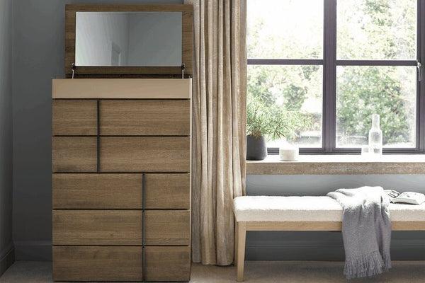 Sorrento Five Drawer Chest of Drawers in Pumice House Basket Weave - My Store