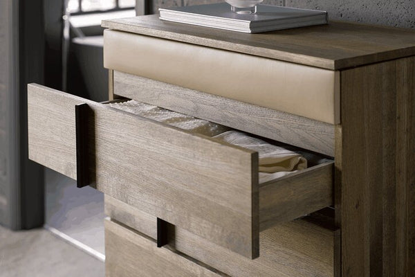 Sorrento Five Drawer Chest of Drawers in Pumice House Basket Weave - My Store