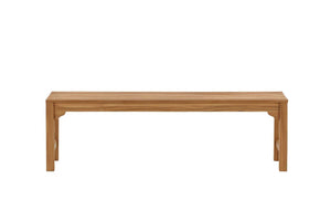 Kenya Outdoor Bench, Natural Teak | Classic Garden Seating 150 cm