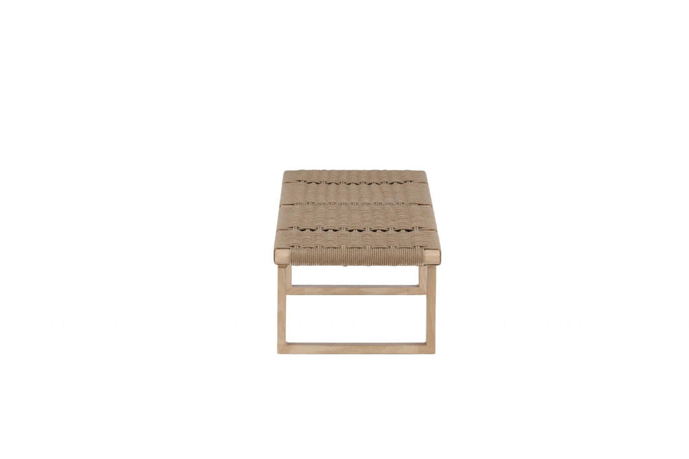 Ängön Light Natural Bench | Rope Seat with Nordic Steel Frame