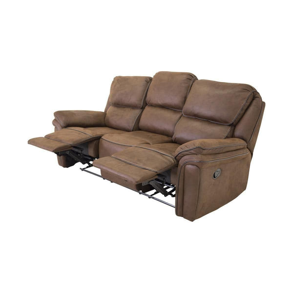 Saranda 3-Seater Recliner Sofa – Brown Microfiber – Adjustable Outer Seats – Mmilo