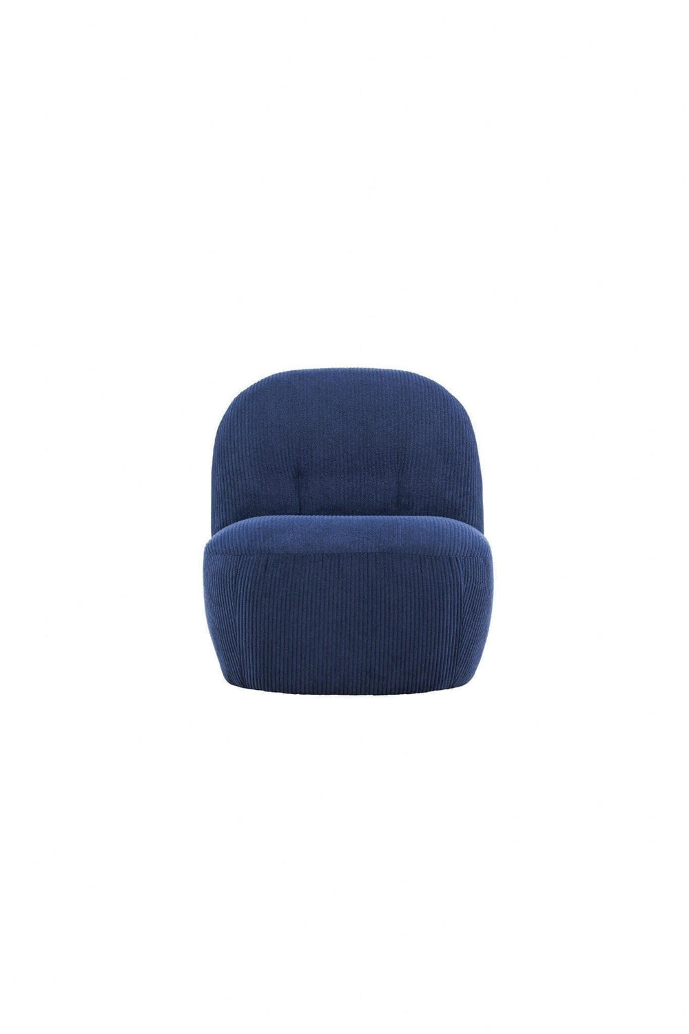 Mahla Lounge Chair – Navy Blue Corduroy – Modern Accent Chair with Sculpted Base – Mmilo