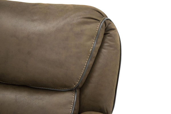 Saranda 3-Seater Recliner Sofa – Brown Microfiber – Adjustable Outer Seats – Mmilo