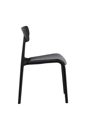 Ursholmen Dining Chair Set of 2 – Black Plastic – Scandinavian Modern Design