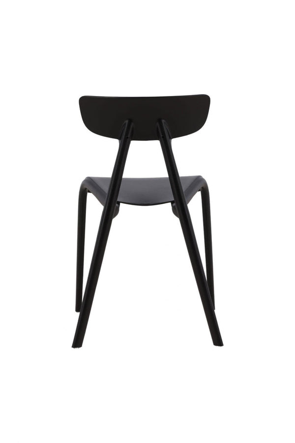 Ursholmen Dining Chair Set of 2 – Black Plastic – Scandinavian Modern Design