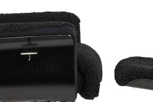 Hagön Lounge Chair with Footstool – Dark Grey Fur Fabric – Adjustable Backrest – Modern Nordic Design