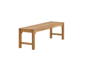 Kenya Outdoor Bench, Natural Teak | Classic Garden Seating 150 cm