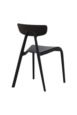 Ursholmen Dining Chair Set of 2 – Black Plastic – Scandinavian Modern Design