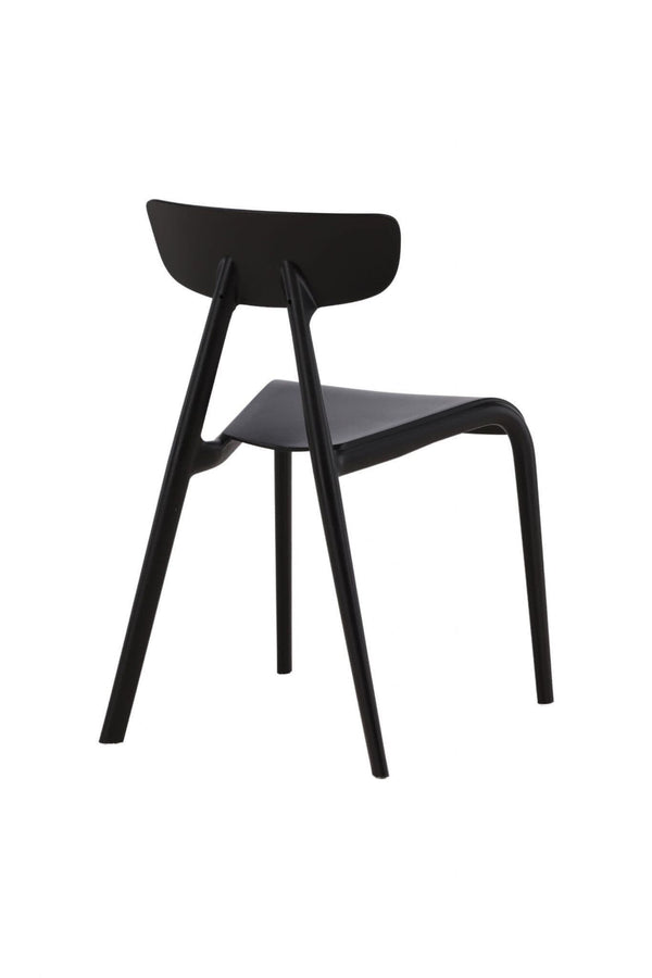 Ursholmen Dining Chair Set of 2 – Black Plastic – Scandinavian Modern Design