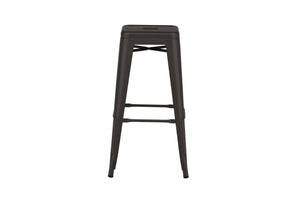 Tempe Bar Chair Set of 4 – Dark Grey Steel – Modern Industrial Design – High Kitchen Stools