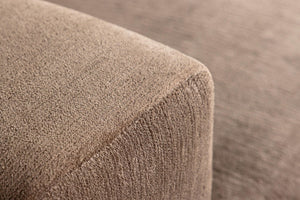 Lumi 3-Seater Sofa – Brown Linen Look Fabric – Modern Minimalist Design – Mmilo